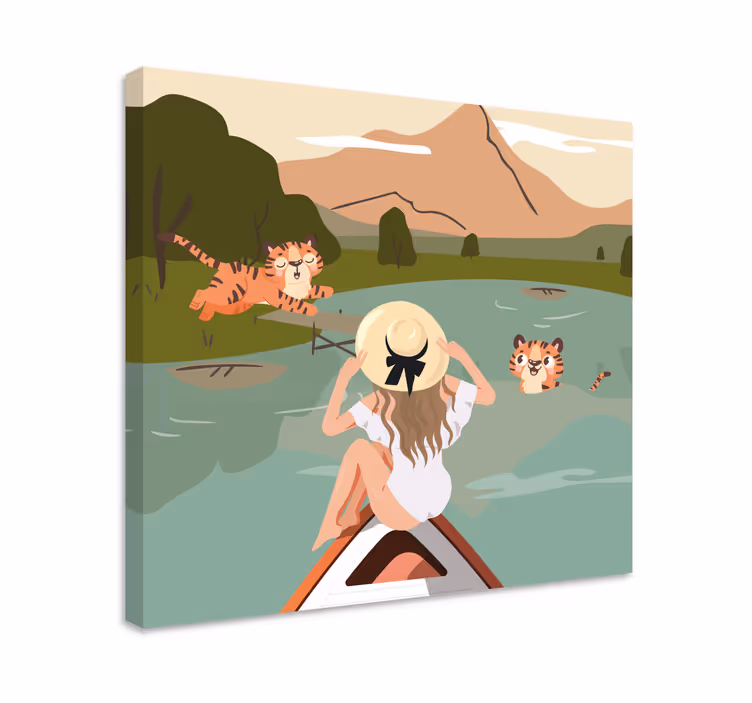 Hayvanlar tablo doğanın arasındaki kaplanlar - TenStickers