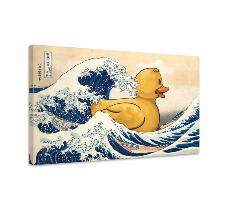 Kanagawa lastik ördek kanvas tablo - TenStickers