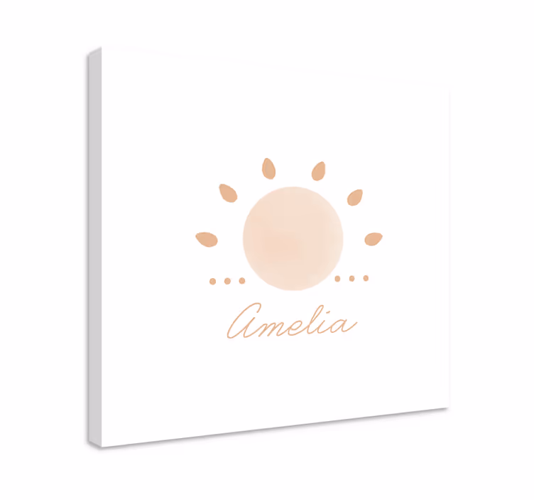 Soyut minimal güneş nordic kanvas baskılar - TenStickers