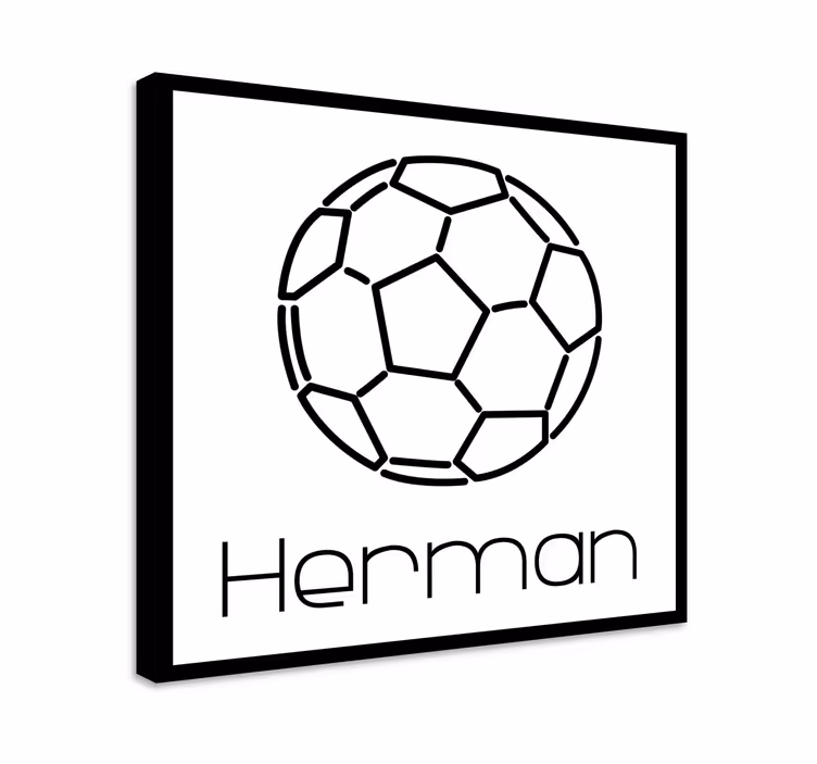 Isimli futbol topu genç tablo - TenStickers