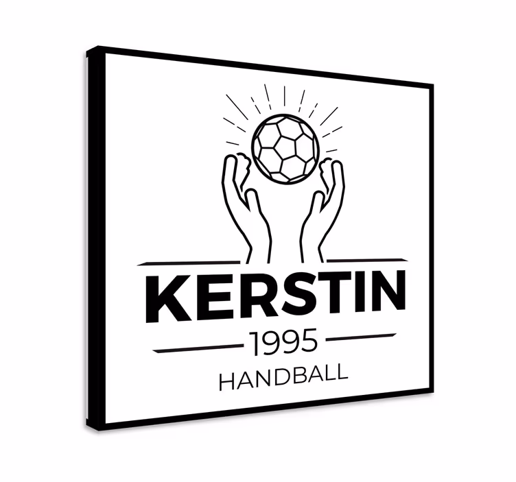 Kişiselleştirilmiş hentbol tasarımı genç tablo - TenStickers