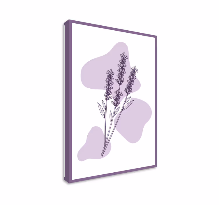 Lavanta bitkisi çizimi çiçekler tablo - TenStickers