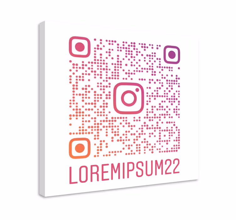 Özel Instagram QR kodu kişiselleştirilebilir kanvas tablo - TenStickers