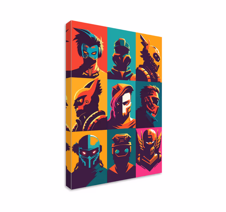 Pop Sanat Epic Karakterler video oyunlarının tablo - TenStickers