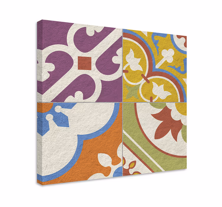 Ornamental Desen Kaplamaları vintage tablo - TenStickers