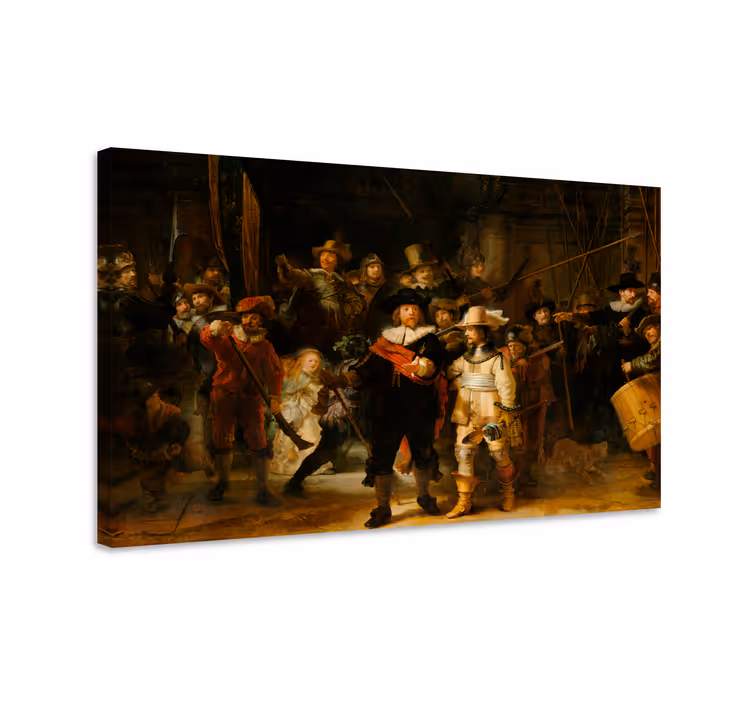 Rembrandt'ın Gece VardiyasıRembrandt'ın Gece Vardiyası, 1642'de H - TenStickers