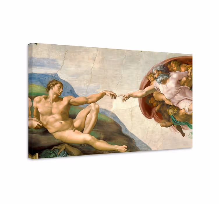 Adam'ın Yaratılışı Resmi sanat tablo - TenStickers