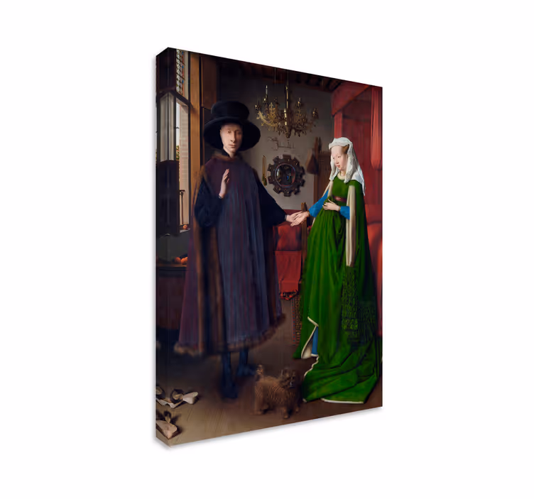 Arnolfini Portresi tablosu, 15. yüzyılda İtalyan ressam Jan van E - TenStickers