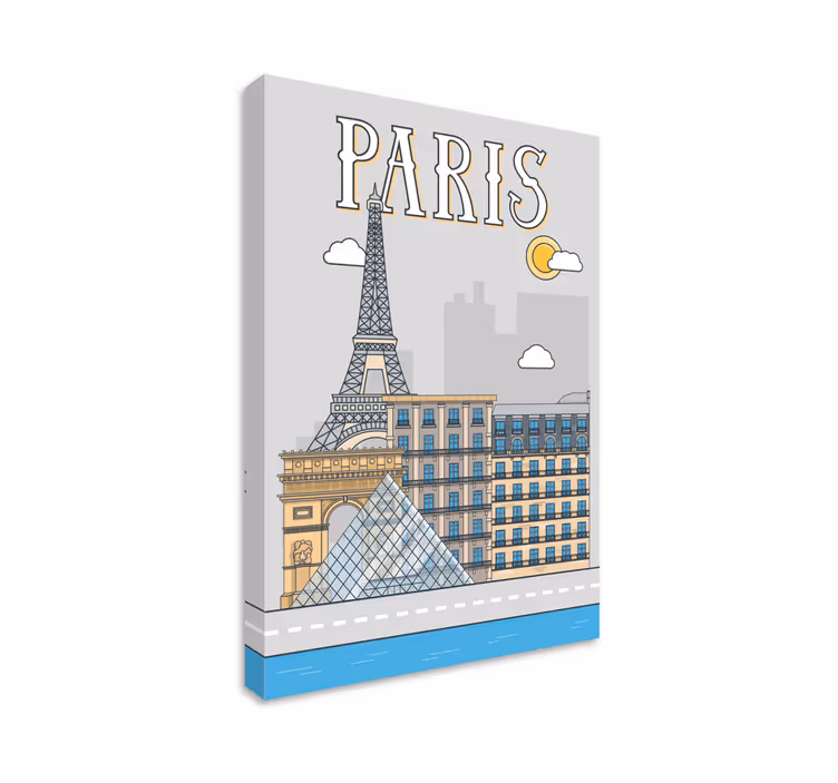 Paris, Fransa'nın başkentidir. şehirler ve ülkeler kanvas tablo - TenStickers