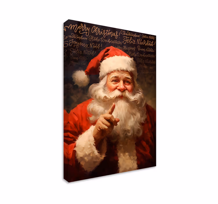 Noel baba portresi Noel günü kanvas tablo - TenStickers