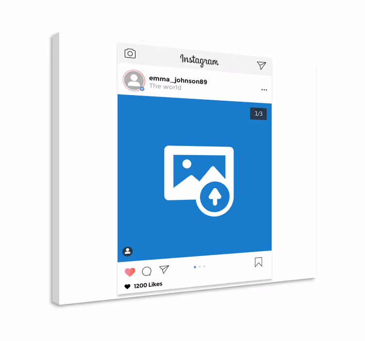 Instagram ekranı kişiselleştirilebilir kanvas tablo - TenStickers