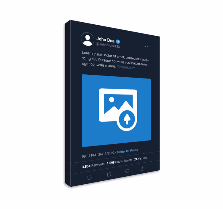 x twitter ekranı kişiselleştirilebilir kanvas tablo - TenStickers