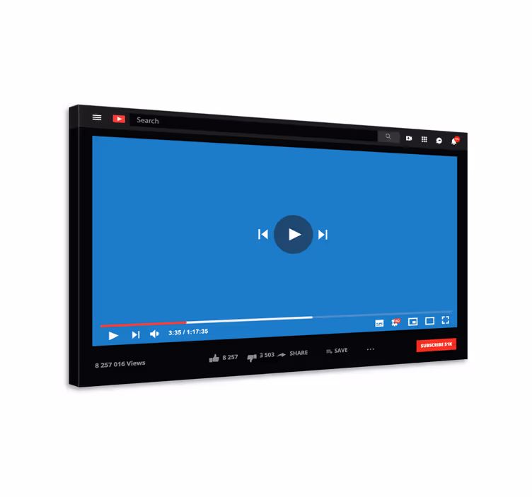 Youtube kişiselleştirilebilir kanvas tablo - TenStickers