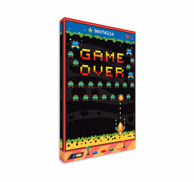 8 bit arcade ekranı video oyunlarının tablo - TenStickers