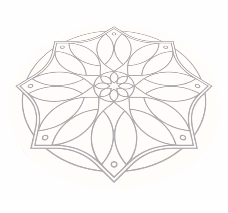 Mandala tasarımı beyaz pvc halı - TenStickers