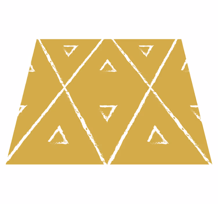 Geometrik eşkenar dörtgen desen sarı pvc halı - TenStickers