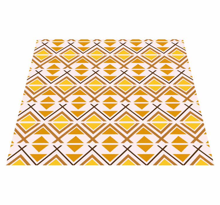 Geometrik grafik tasarım sarı pvc halı - TenStickers