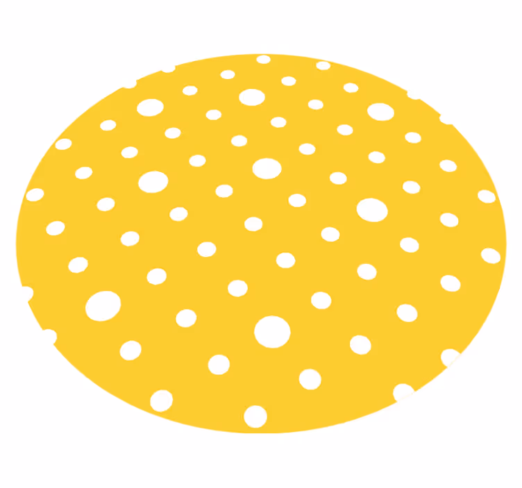 Sarı pvc halı - puantiyeli - TenStickers