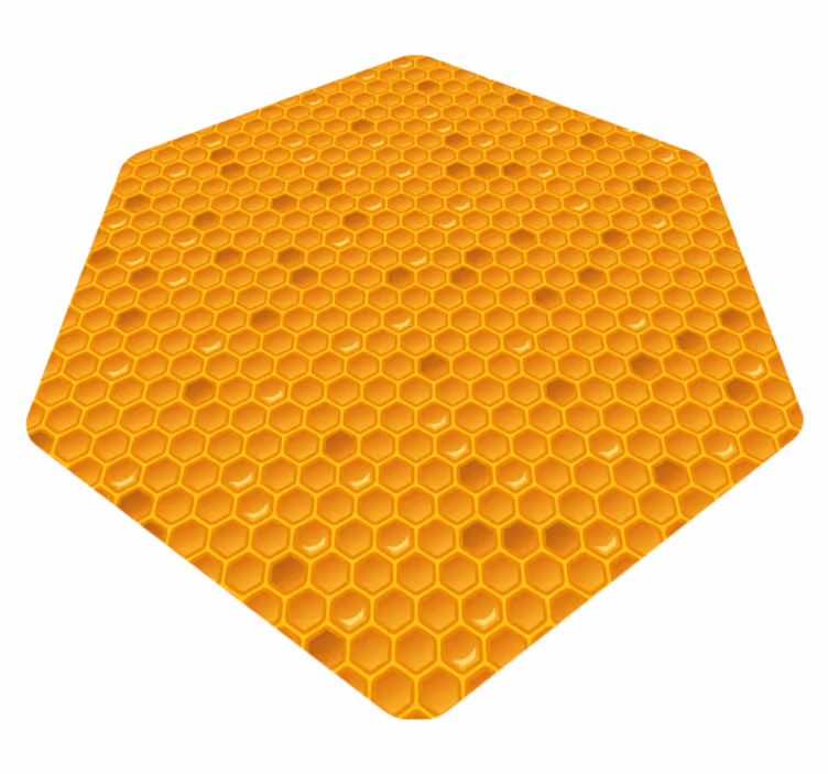 Petek tasarımı sarı pvc halı - TenStickers