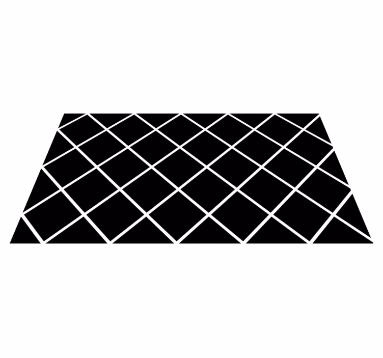 Modern geometrik çizgiler siyah pvc halı - TenStickers