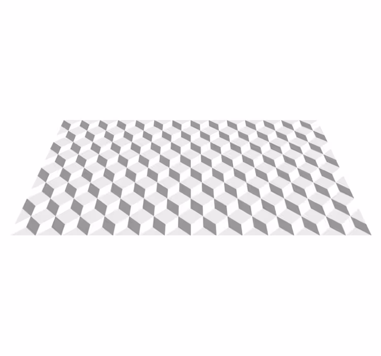 Gri küpler mutfak pvc halı - TenStickers