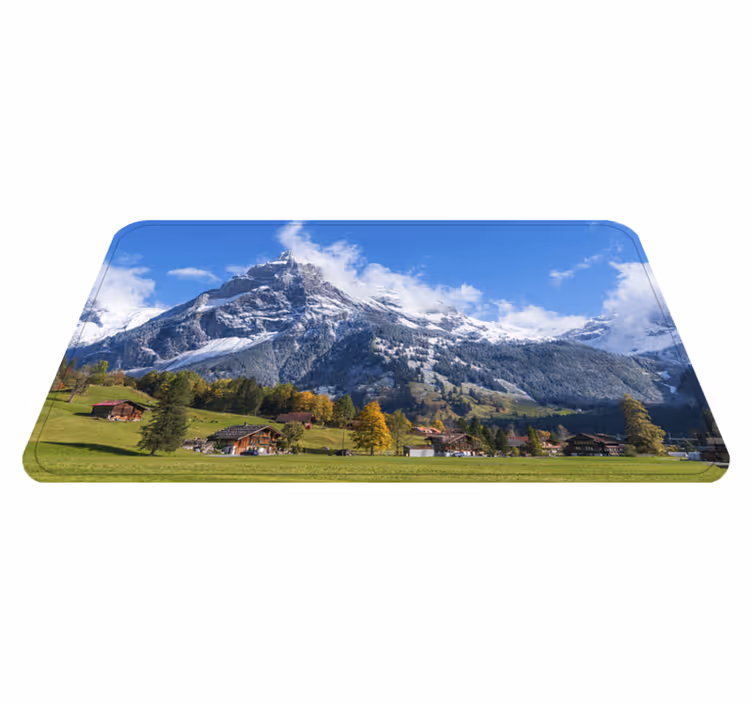 Alpler manzarası banyo pvc halı - TenStickers