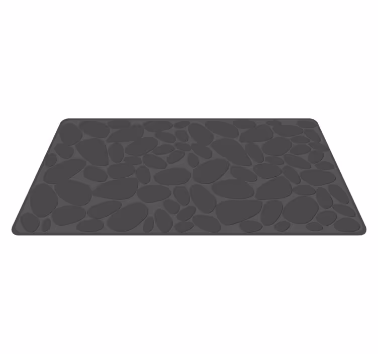 Gri kaya etkisi banyo pvc halı - TenStickers
