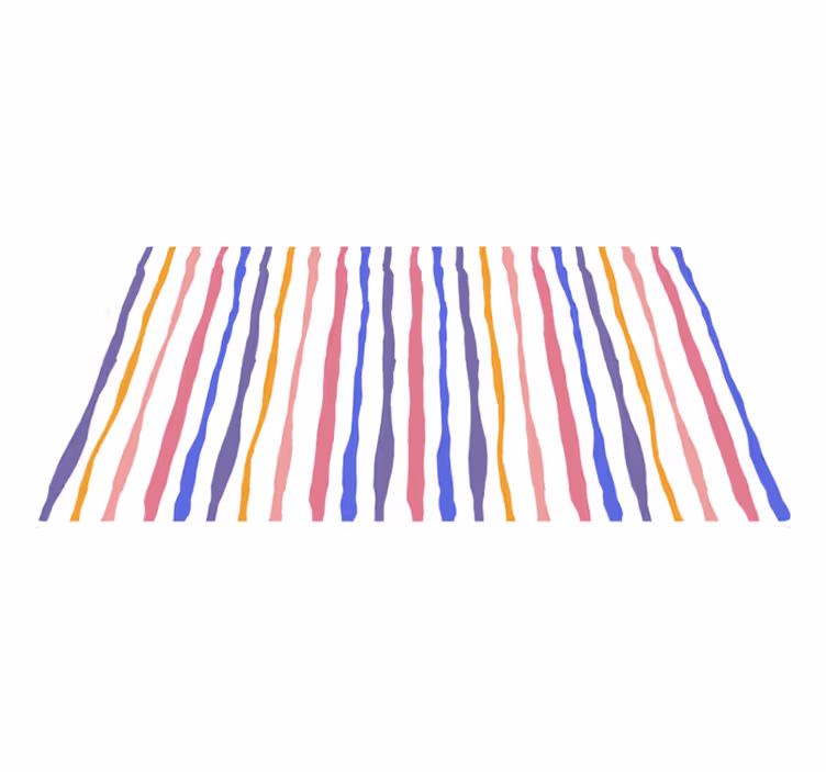 Renkli geniş çizgiler banyo pvc halı - TenStickers
