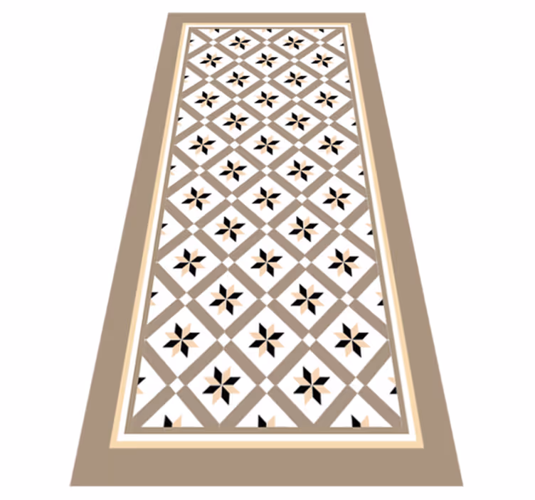 Hidrolik kahverengi mutfak pvc halı - TenStickers