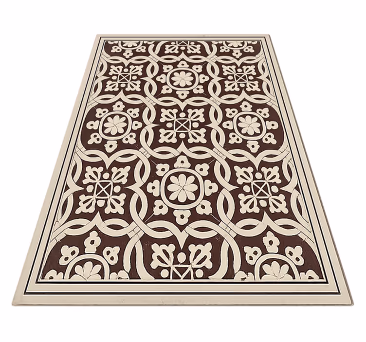 Organik fayanslar oturma odası pvc halı - TenStickers