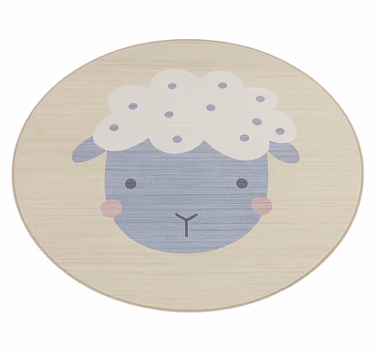 Bej bebek koyun pvc halı - TenStickers