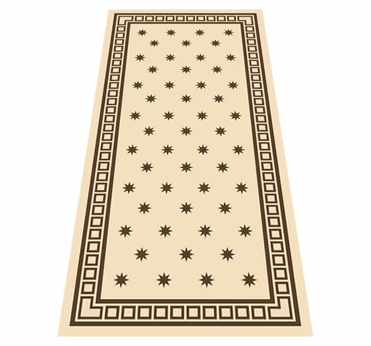 Eski bej motif mutfak pvc halı - TenStickers