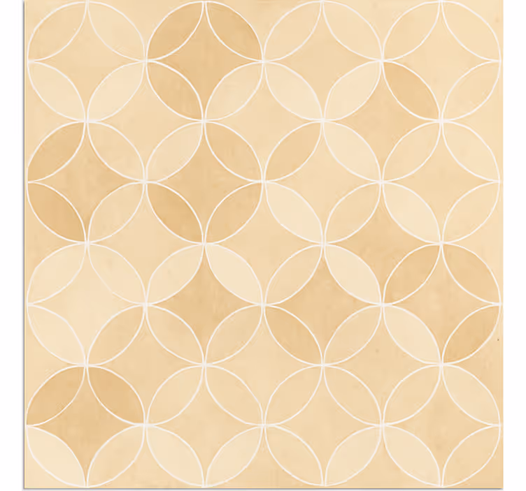 Geometrik örtüşen daireler yemek odasi pvc halı - TenStickers