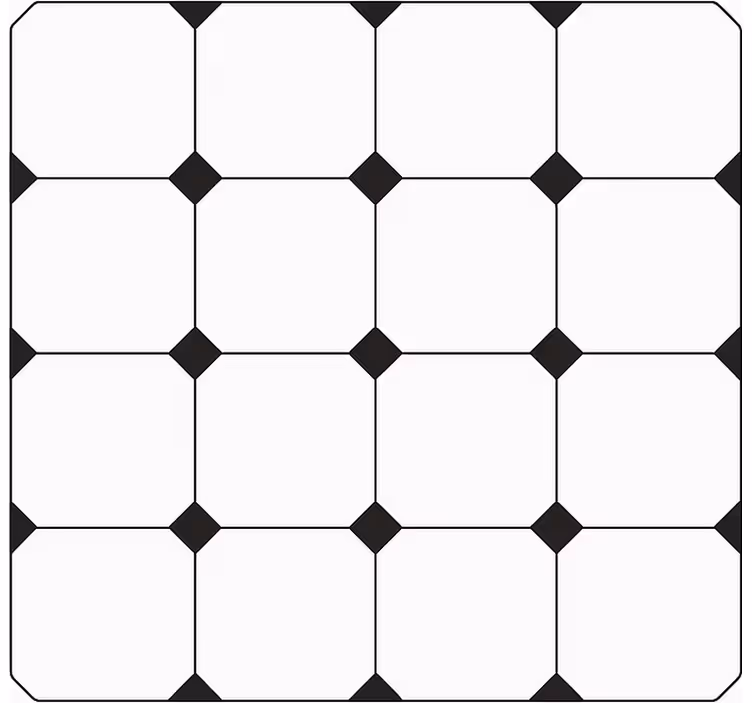 Kareli elmas baskı mutfak pvc halı - TenStickers