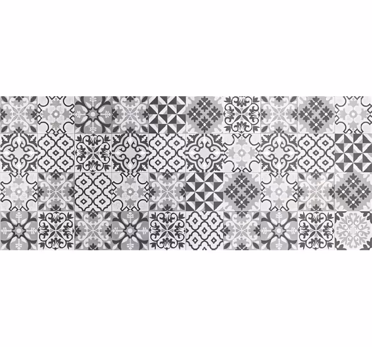 Crearreda gris fayans efekti pvc halı - TenStickers