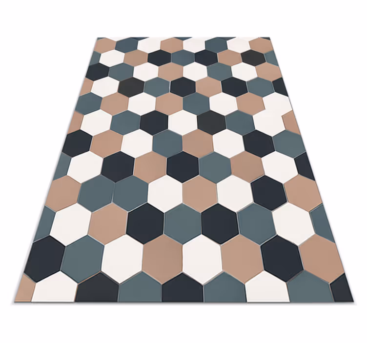 Mutfak pvc halı modern altıgen karolar - TenStickers