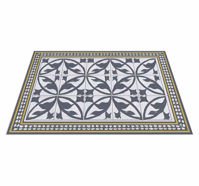 Oturma odası pvc halı encaustic görünümlü halı - TenStickers