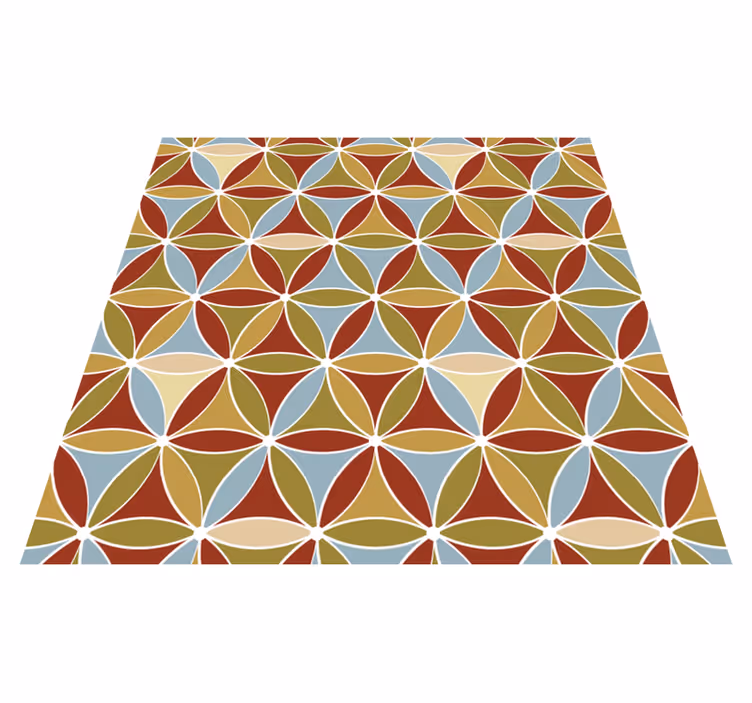 Oturma odası pvc halı - canlı prism desenli halı - TenStickers