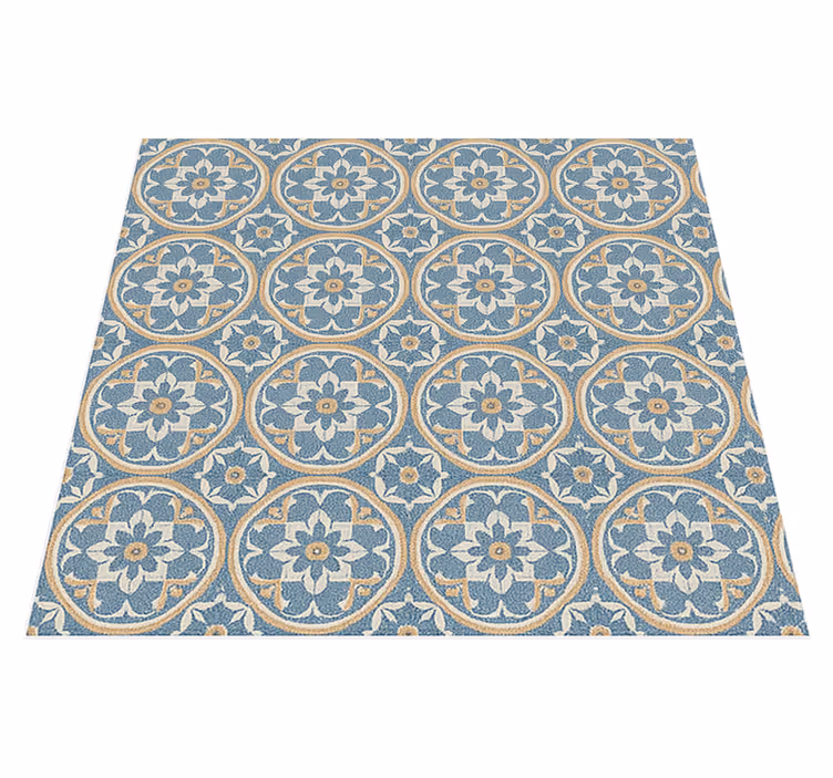 Oturma odası pvc halı azulejo tarzı halı - TenStickers