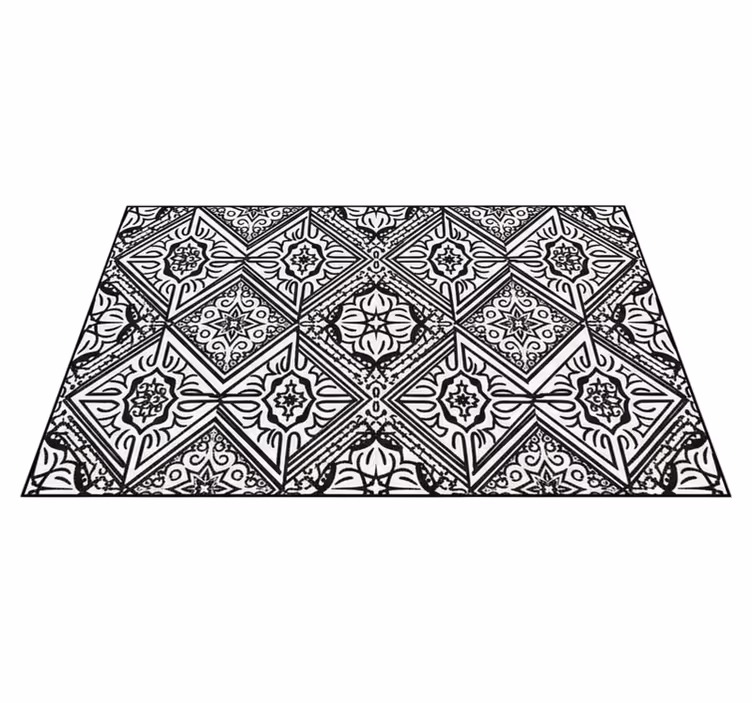 Mutfak pvc halı cesur kontrast kaleidoskop - TenStickers