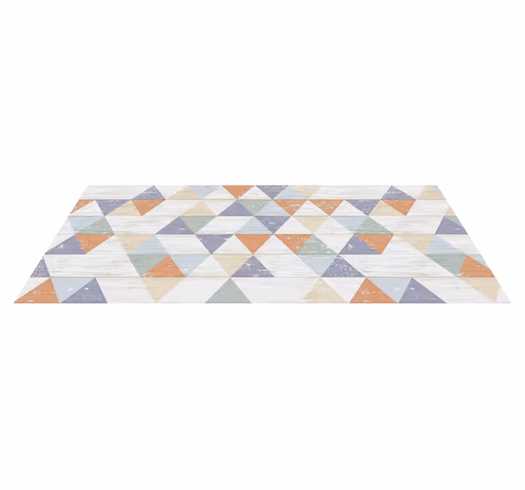 Mutfak pvc halı pastel ahşap üçgenler - TenStickers