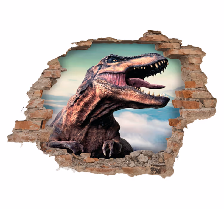 Hayvan pvc halı - gerçekçi 3d t-rex - TenStickers