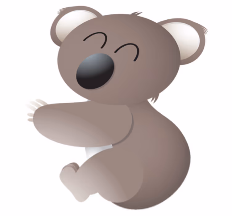 Hayvan pvc halı mutlu koala - TenStickers