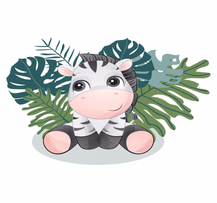 Hayvan pvc halı afrika yaban zebra - TenStickers