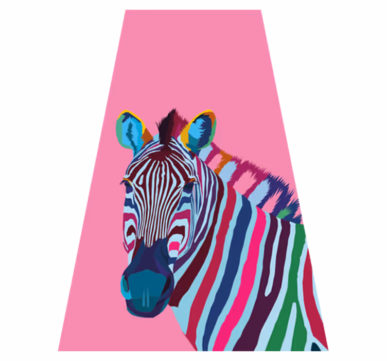 Hayvan pvc halı zebra pop art iphone - TenStickers