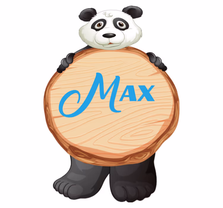Hayvan pvc halı panda ile isimli - TenStickers