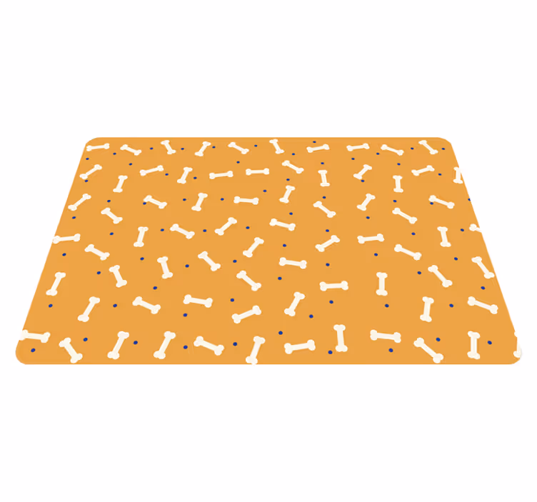 Hayvan pvc halı - turuncu kemik deseni - TenStickers