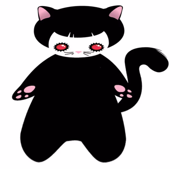 Hayvan pvc halı bebek kedi canavarı - TenStickers
