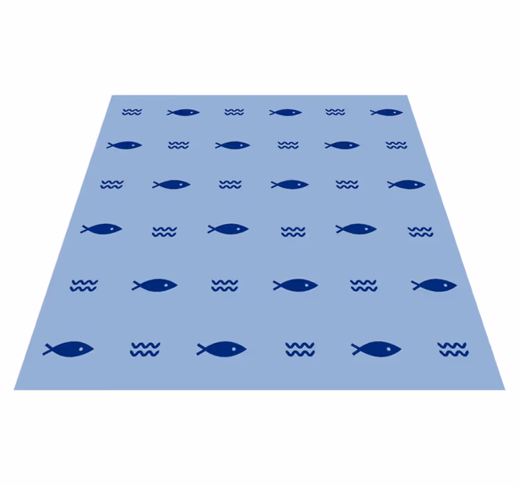 Hayvan pvc halı - minimal balık deseni - TenStickers