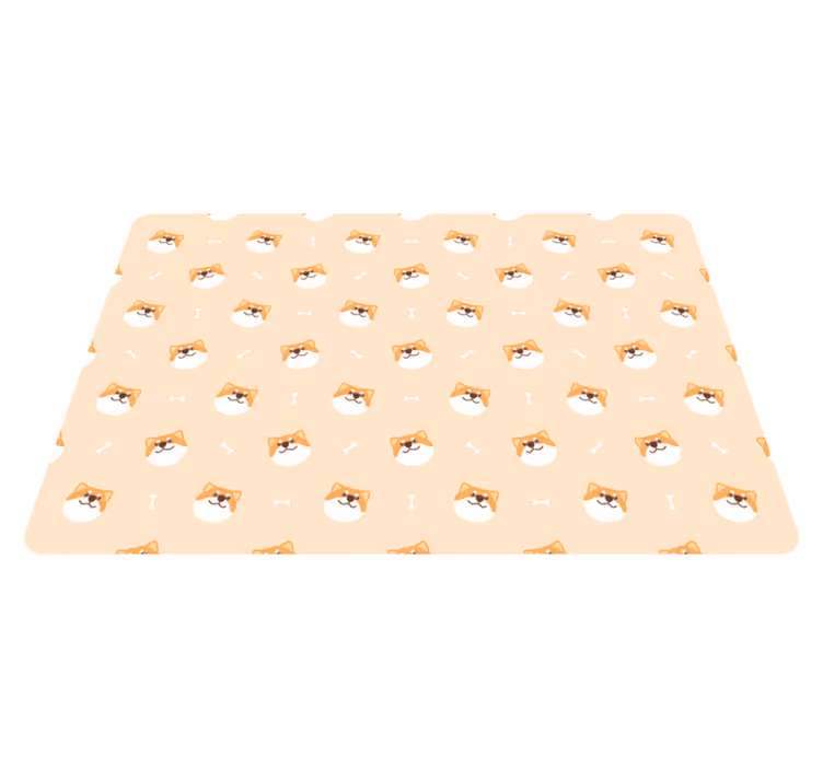 Hayvan pvc halı sevimli köpek yüzü karikatürü - TenStickers
